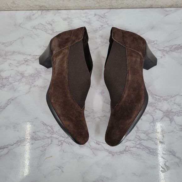 Munro Francee Ankle Bootie Brown Suede Women's 9.5 N - Picture 3 of 10